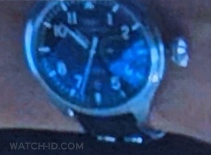 Close-up of the IWC watch seen on the wrist of Jai Courtney in The Terminal Wrist