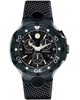 Movado 800 Chronograph 2600073, all black PVD watch