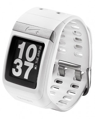 Nike+ SportWatch GPS powered by TomTom Running Watch, white/silver WM0070-100