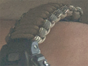 The paracord strap worn by Taylor Kitsch in The Terminal List: Dark Wolf.