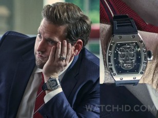 Jonah Hill wears a (replica of a) Richard Mille RM52-01 Skull Tourbillon watch in the Netflix movie Don't Look Up (2021).