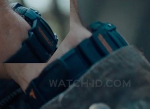 Gerard Butler wears a Casio SGW-450H-2B in the 2019 action film Angel Has Fallen.