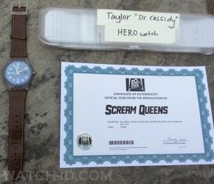 The Swatch Daily Friend hero watch worn by Taylor Lautner in Scream Queens