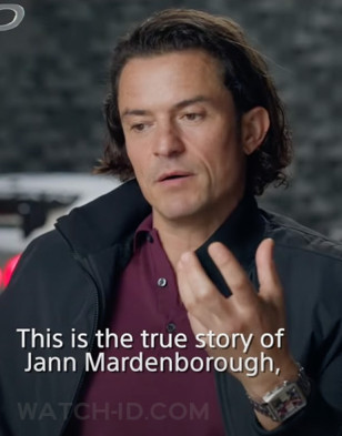 Orlando Bloom wears a TAG Heuer Monaco watch in a behind the scenes video for Gran Turismo.