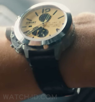 Actor and musician Jeremy Renner wears a U-Boat Classico 45 Tungsten CAS2 watch in the music video WAIT.