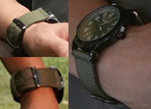 Details of the black field watch worn by Yasmine Al-Bustami in NCIS Hawaii.
