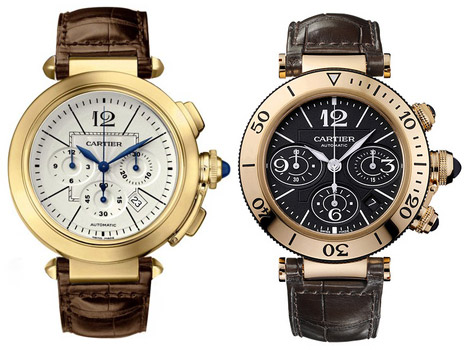 cartier pasha seatimer chronograph gold