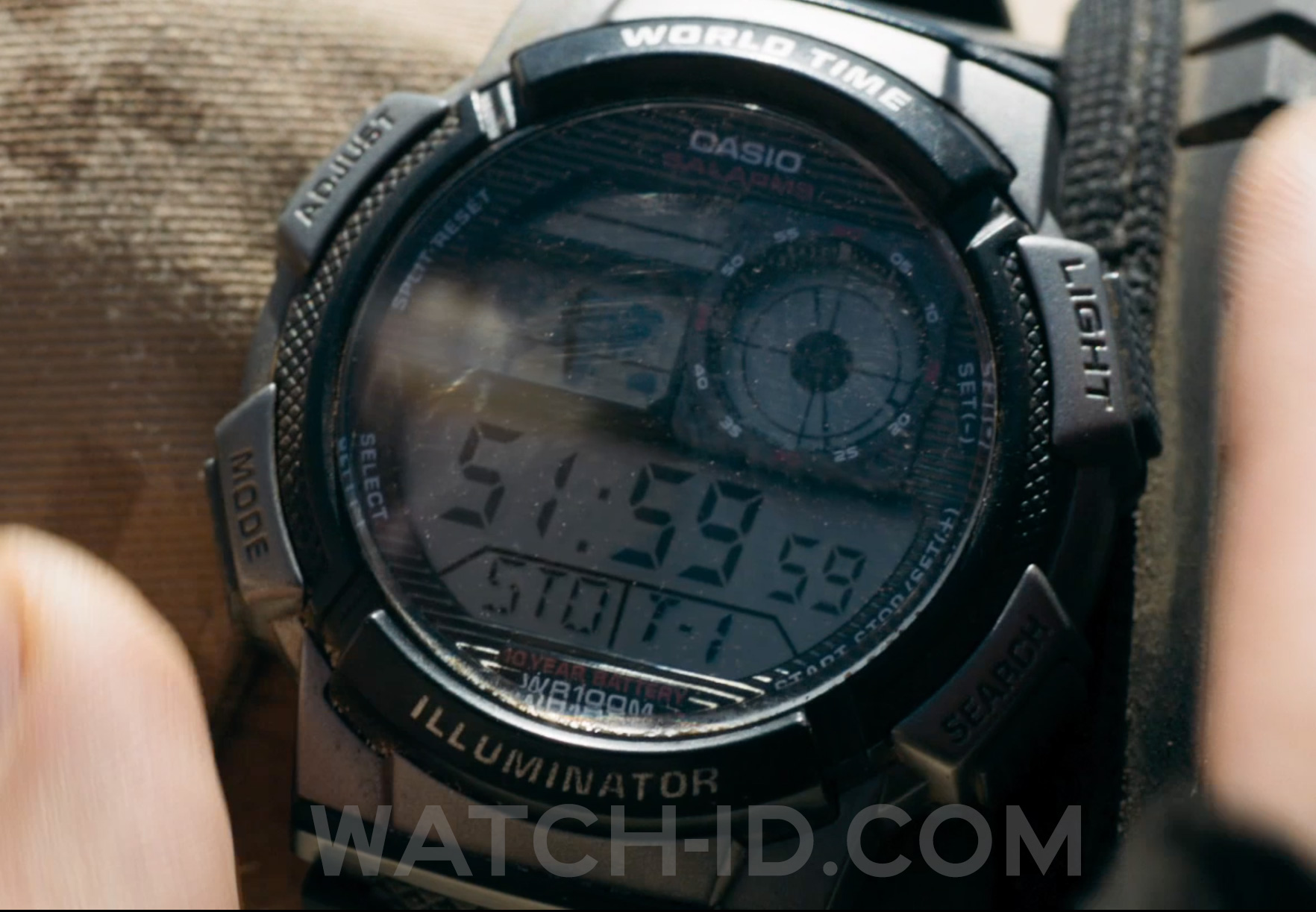 Casio AE1000W 1BV Armie Hammer Mine Watch ID